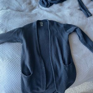 Cashmere blend black cardigan